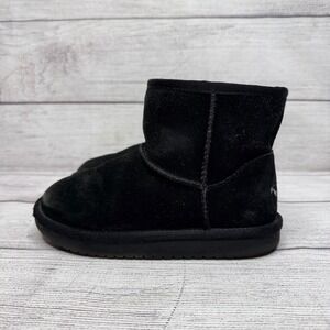 Koolaburra by UGG Toddler Kids Black Suede Leather Winter Ankle Boots Size‎ 12